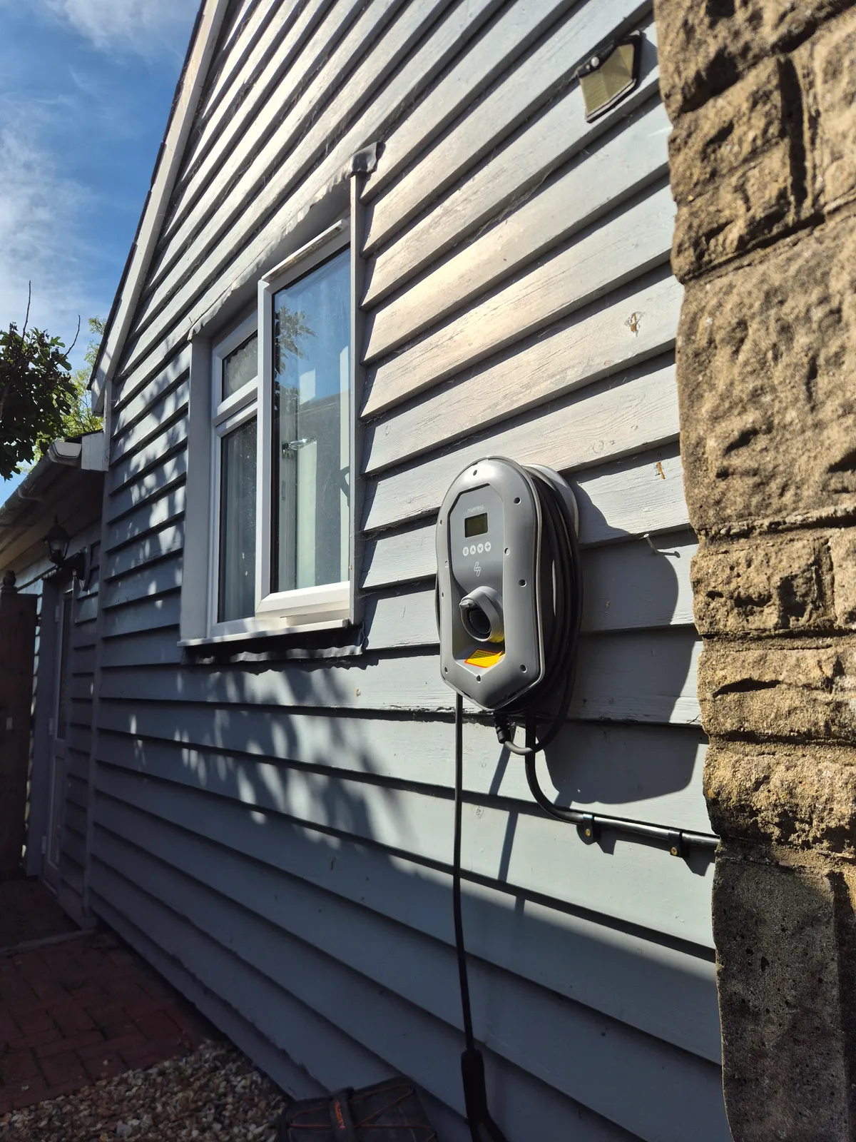 Myenergi Zappi 2 charge point installed on a home in Downton near Salisbury